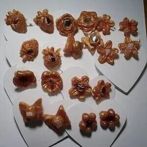 Gemstone Earrings with plastic posts 12 pairs